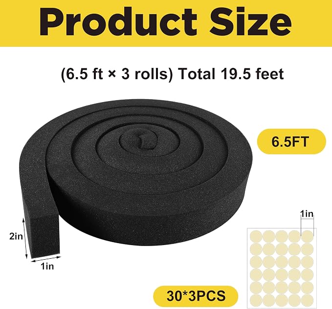 Tlswshsy 2 in x 6.5 ft Air Conditioner Foam Tape - Image 2