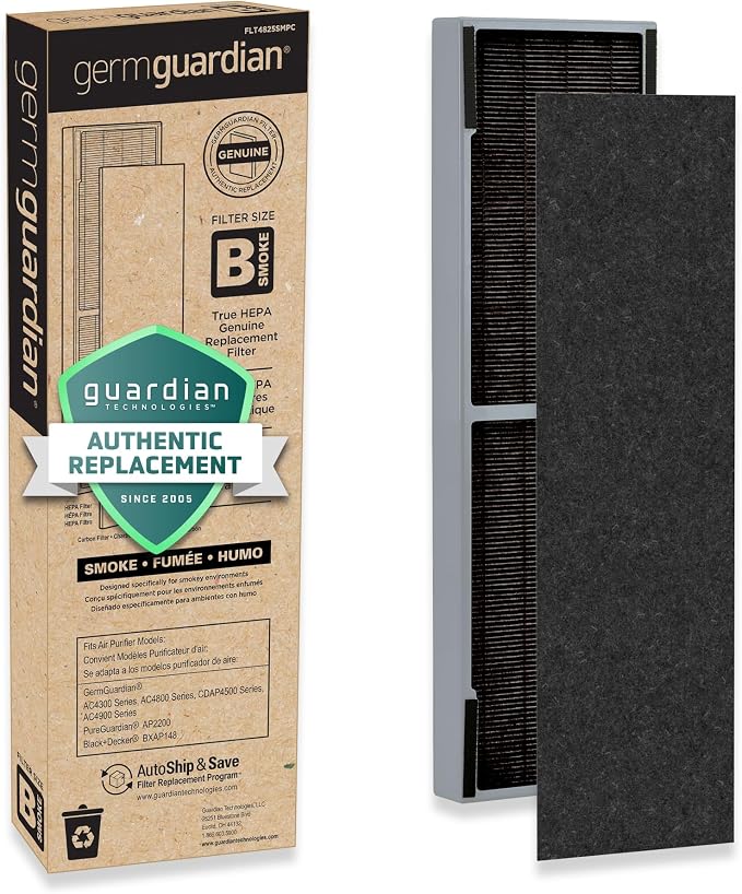 GermGuardian Air Filter B Genuine Smoke Clear HEPA Replacement Air Purifier by GuardianTechnologies