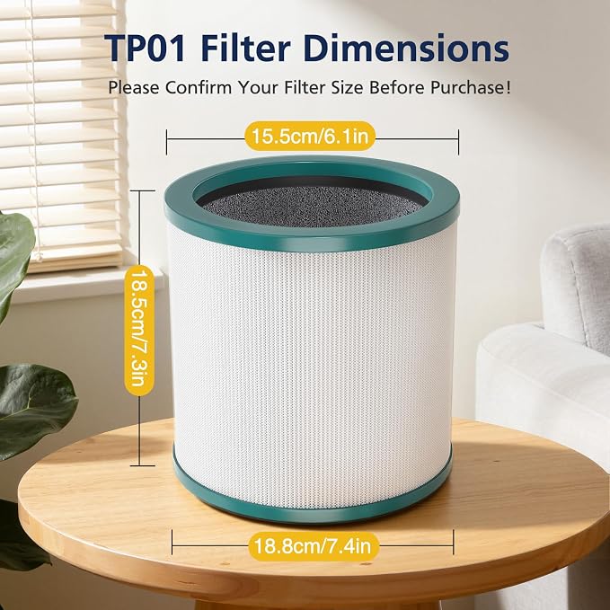 TP01 Filter Replacement HEPA Air Filter Compatible Only - Image 7