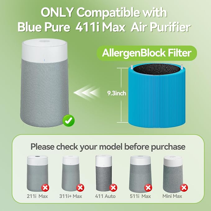 Blue Pure 411i Max AllergenBlock Replacement Filter Compatible - Image 2