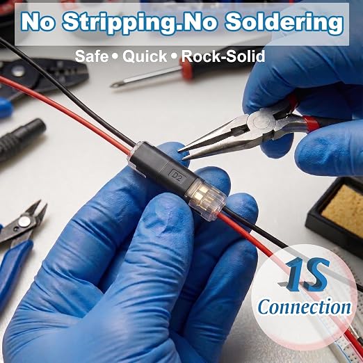 100PCS Double Wire Plug in Connector, No Stripping Lock Strip Connector - Image 2