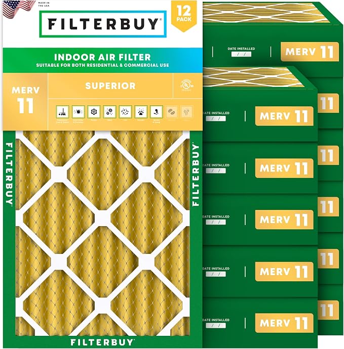 Filterbuy 16x24x4 Air Filter MERV 11 Superior Pet & Allergy Defense, by Filterbuy