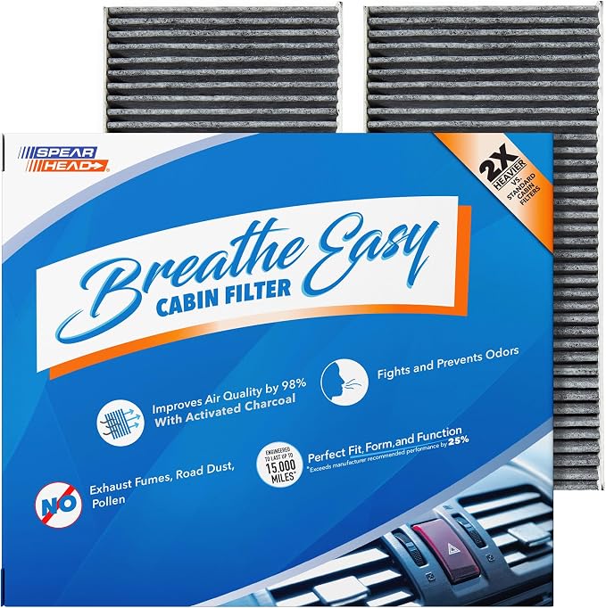 Spearhead Odor Defense Breathe Easy AC & Heater Cabin Filter | Fits 2002-2006 by SPEARHEAD
