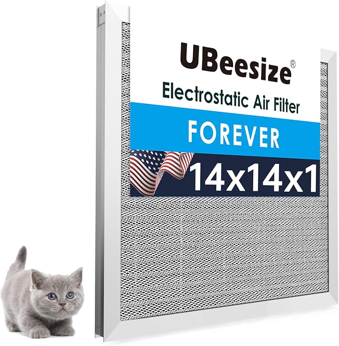 UBeesize 14x14x1 Reusable Electrostatic Air Filter HVAC AC Furnace Filter by UBeesize