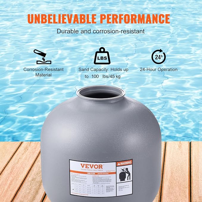 VEVOR 22 Inch Sand Filter, Above Inground Swimming Pool Sand System - Image 3
