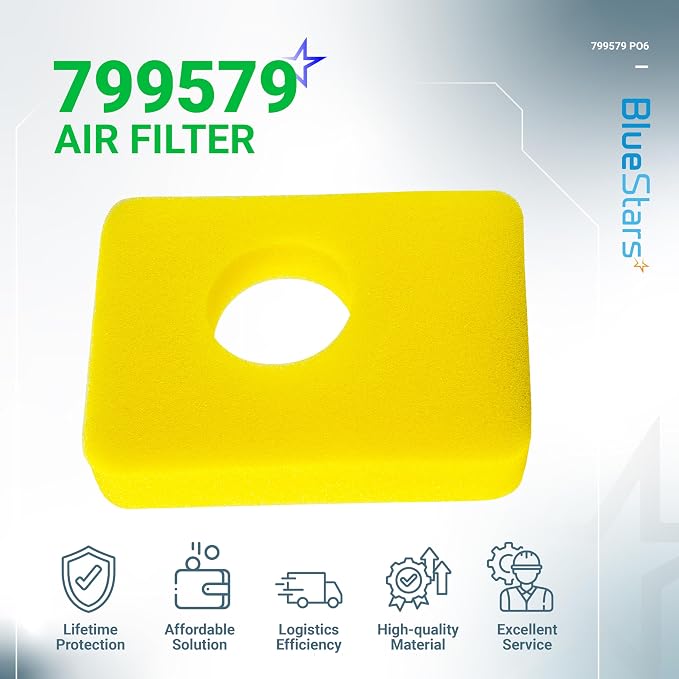 BlueStars 6 Pcs 799579 Air Cleaner Foam Filter - Image 8