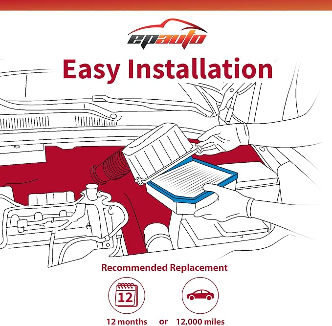 EPAuto GP349 4 Cylinders Engine Air Filter Compatible - Image 5