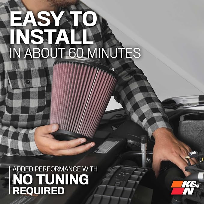 K&N Cold Air Intake System: High-Flow Air Filter, Increase Performance & - Image 9
