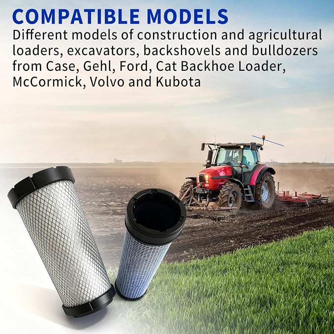 Air Filters Set for Donaldson P828889-P829333 Caterpillar Cat Backhoe 110-6326 - Image 3