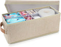 Lukeline Tampon Holder for Bathroom, Bathroom Storage Containers with Lid, Adjustable Divider Feminine Product Organizer, Tampon Organizer, Bathroom Accessories Decor Box,1-Pack