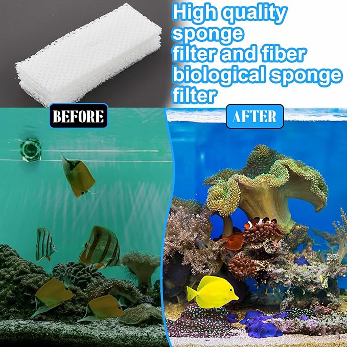 Maxcheck 10 Pcs Biological Filter Screens Bio-Screen Pad Filter Pad - Image 5