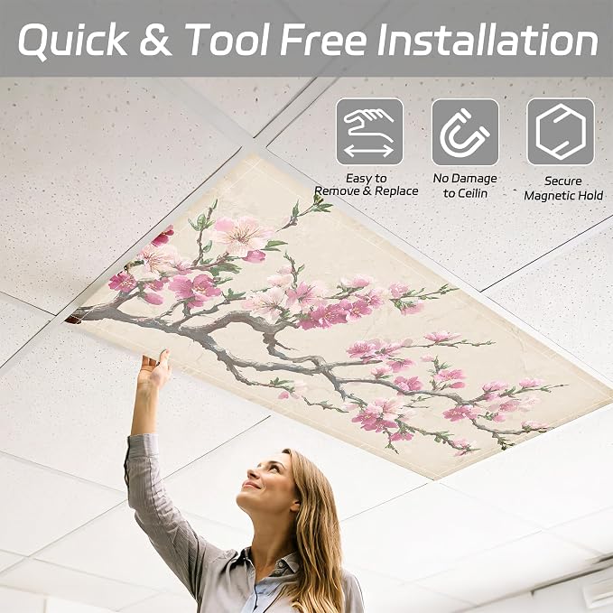 4 Pack 2x4 FT Magnetic Fluorescent Light Covers, Ceiling Light Filters - Image 5