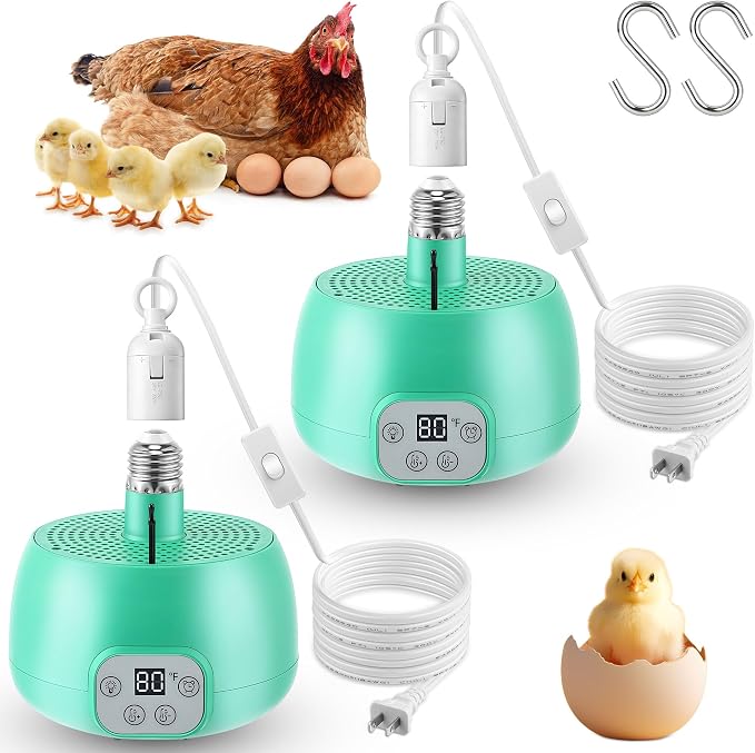 Enhon 2 Sets Chicken Coop Heater, Timing Heat Lamp by Clickhere