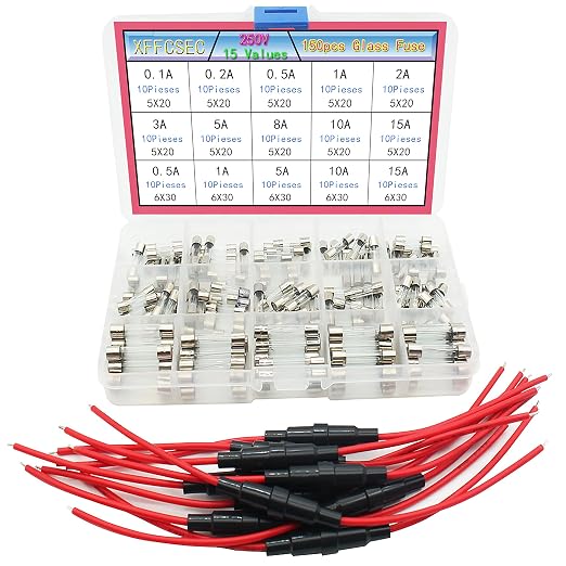 Fuse Holder Kit:10pcs 18 AWG Screw Type 5X20 Inline Fuse Holder + 150pcs Quick by XFFCSEC