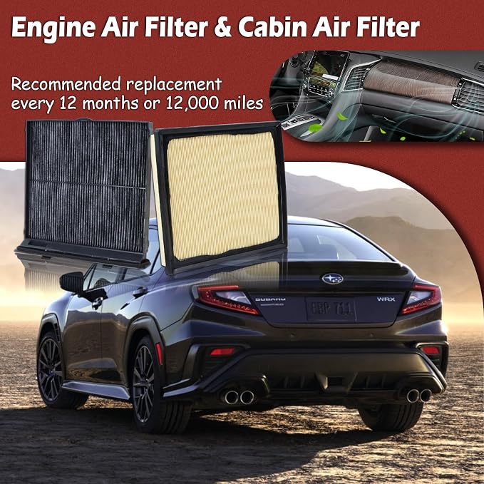 16546-AA16A Engine Air Filter and CF12775 Cabin Air Filter kit Compatible - Image 7