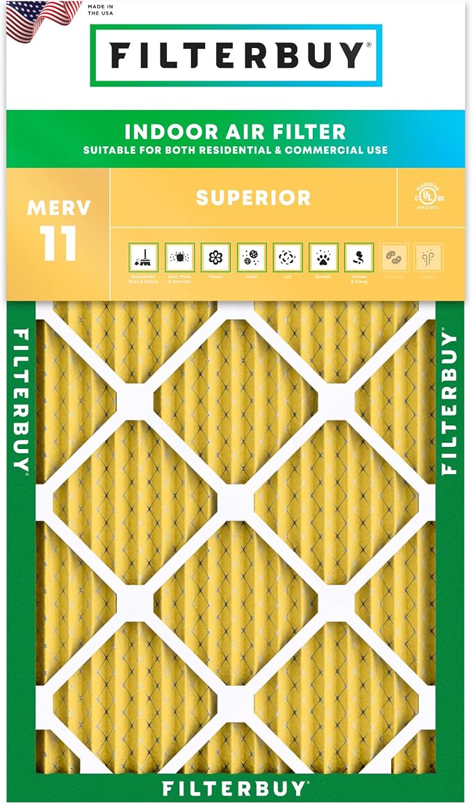 Filterbuy 12x30x1 Air Filter MERV 11 Superior Pet & Allergy Defense, by Filterbuy