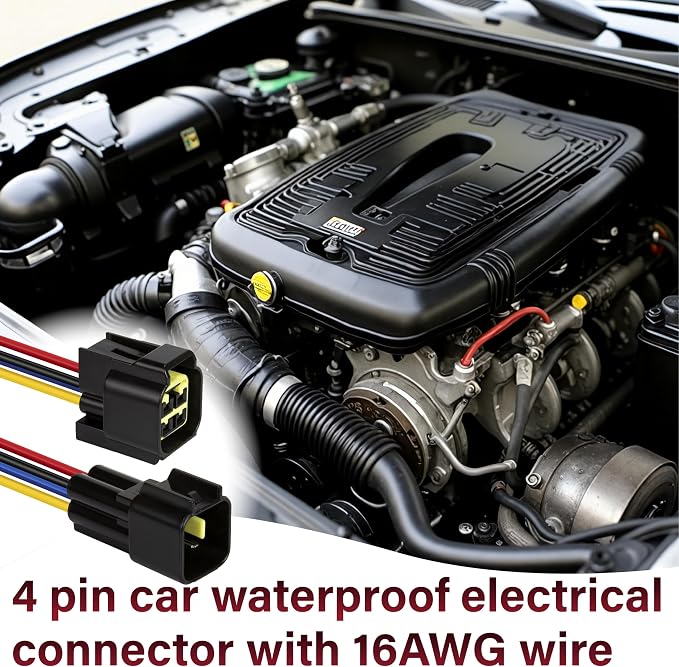 5PCS 4 Pin Waterproof Electrical Connectors, 16 AWG 4 Pin Connector, Male - Image 6