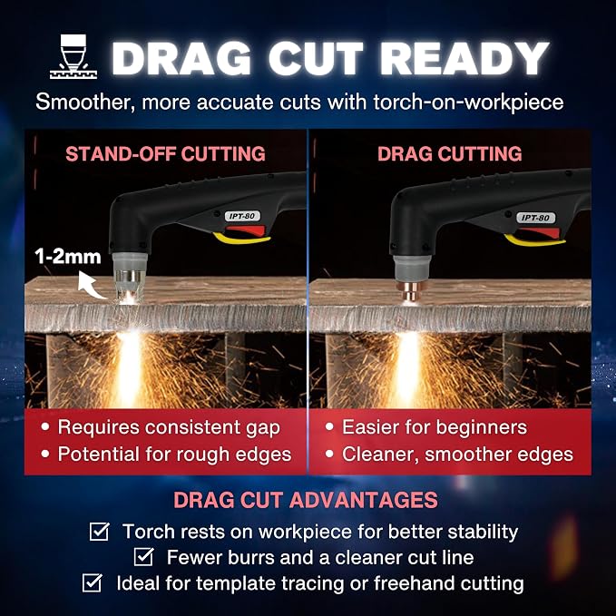 LTP8050 CNC | 80A Blowback Plasma Cutter, THC/ARC OK, LED Display & Front - Image 2