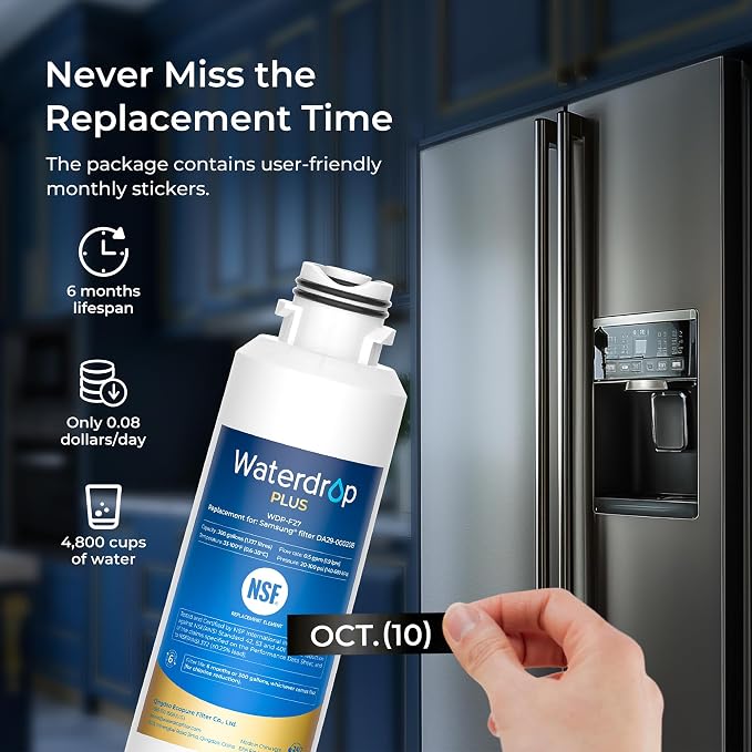 Waterdrop Plus DA29-00020B NSF 401&53&42 Certified Refrigerator Water Filter - Image 7