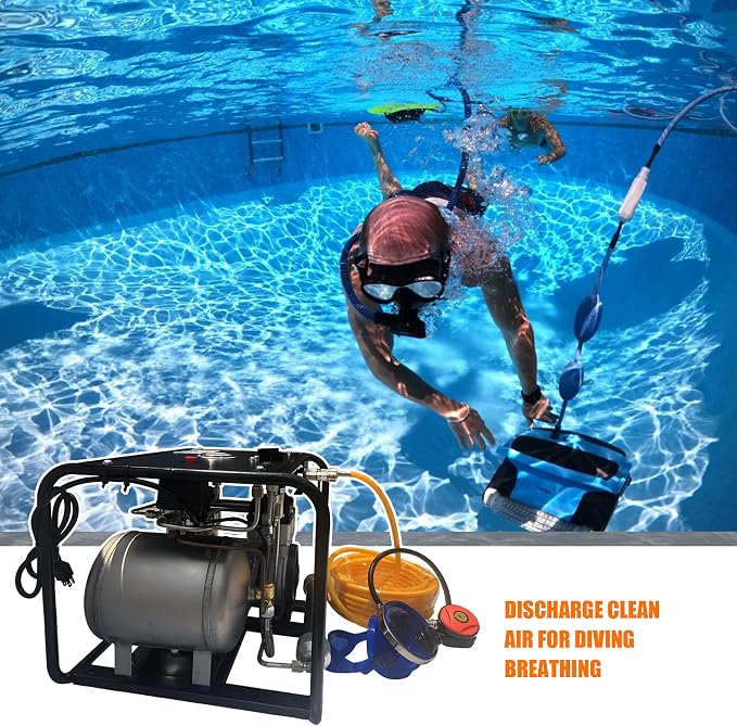 110V 1100W for Scuba Hookah Diving Air Compressor 115 PSI Electronic Pump - Image 8