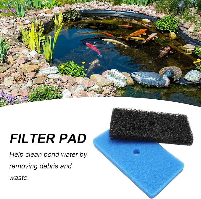 MDEOOSKY 4 Sets Pond Filter Sponge Pads, Coarse and Fine Filter Media - Image 6