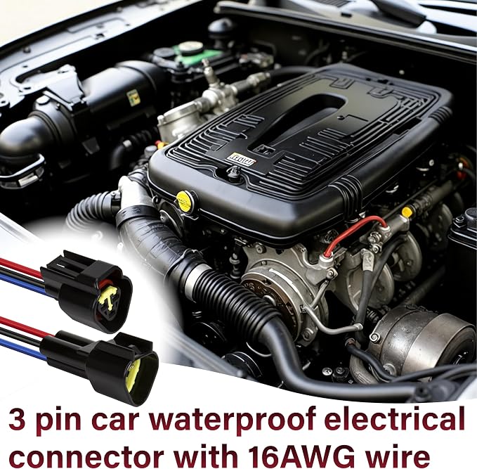 5PCS 3 Pin Waterproof Electrical Connectors, 16 AWG 3 Pin Connector, Male - Image 6