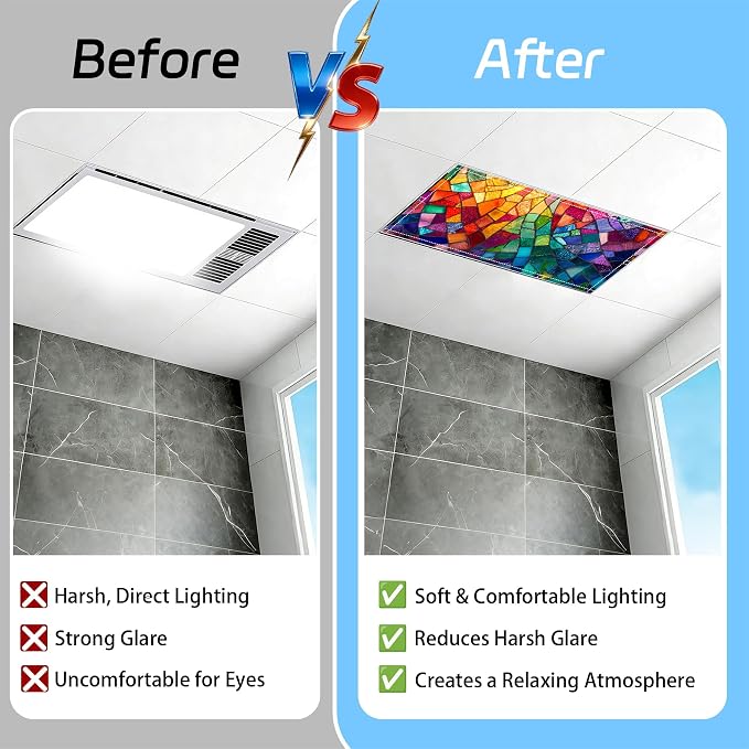 4 Pack 2x4 FT Magnetic Fluorescent Light Covers, Ceiling Light Filters - Image 7