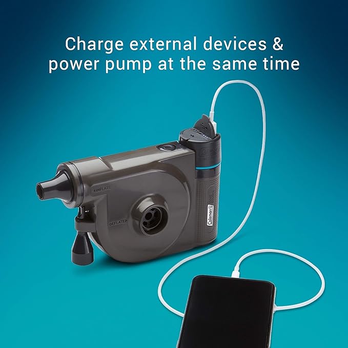 Coleman OneSource Rechargeable Outdoor Camping Gear: Camp Shower, Cordless Vacuum, Fan, Speaker, & Air Pump Options with Included Rechargeable Battery