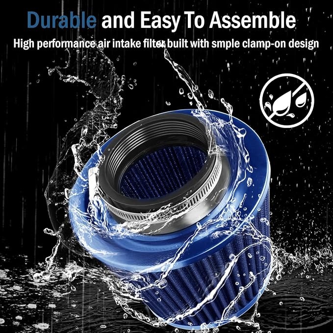 Universal Clamp-On Air Intake Filter, High Performance, Washable Filter - Image 6