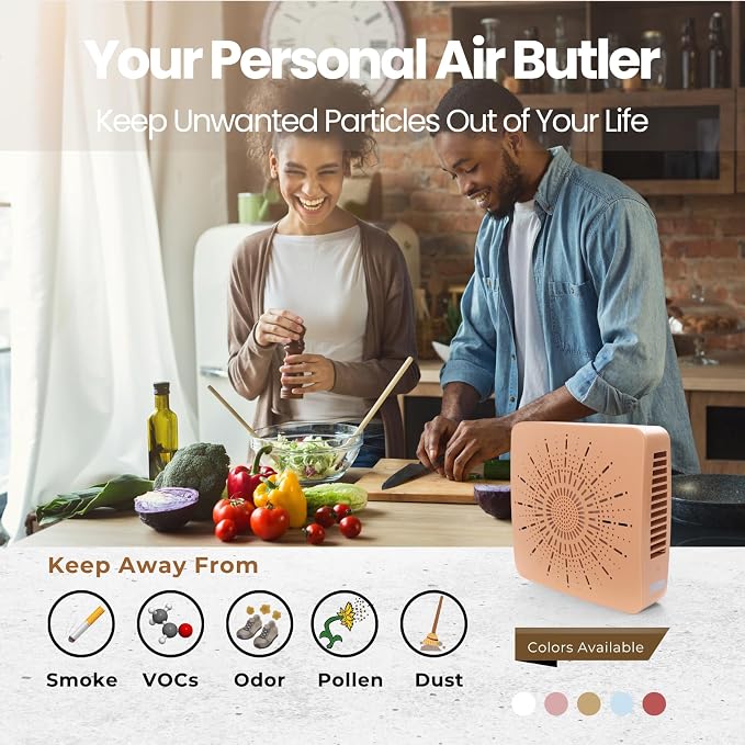 4-in-1 Portable Air Purifier HEPA Filter, Ionizer & Mini Fan – USB-C Desktop - Image 3