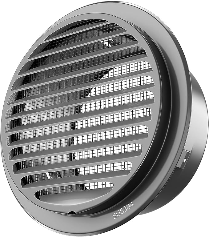 4" in Heavy Duty Thickened 304 Stainless Steel Air Vent Cover Louvered Grille by puunkeey