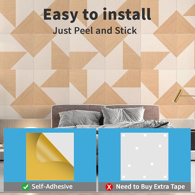 Art3d 6-Pack Self-Adhesive Acoustic Wall Panels - Image 6