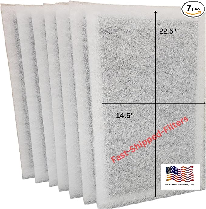 Fast-Shipped-Filters 7 Pack 16x25 Replacement Filter Pads Designed to Fit by Unknown