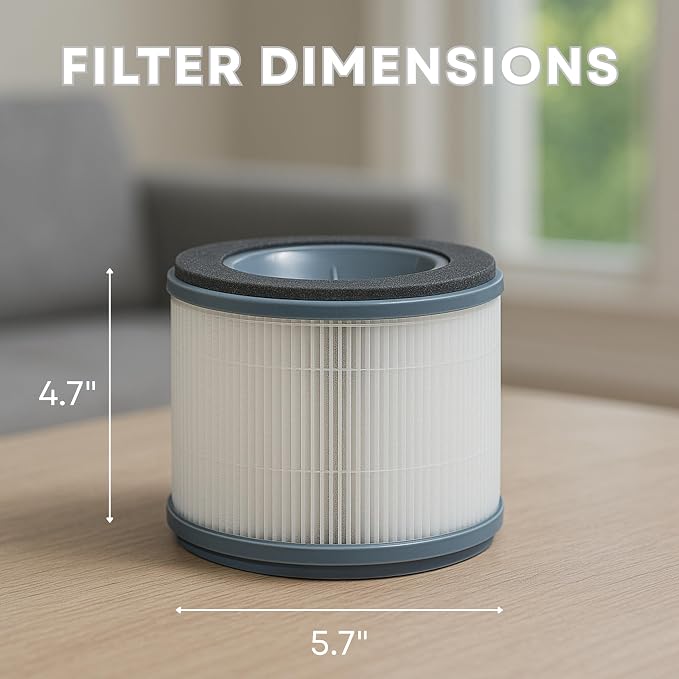 Nispira AP-T10 AP-T10FL 3-In-1 Activated Carbon True HEPA Filter Replacement - Image 2