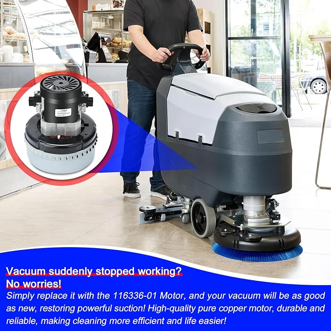 116336-01, 116336-00 120V Vacuum Motor, 2 Stage, High Efficiency, Strong Suction - Image 6