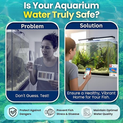 Digital Aquarium Water Test Kit, App-Enabled 10-in-1 Freshwater & Saltwater - Image 2