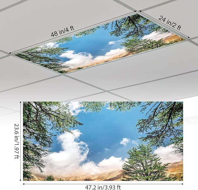 Outus Fluorescent Light Cover Classroom Lighting Cover - Image 2