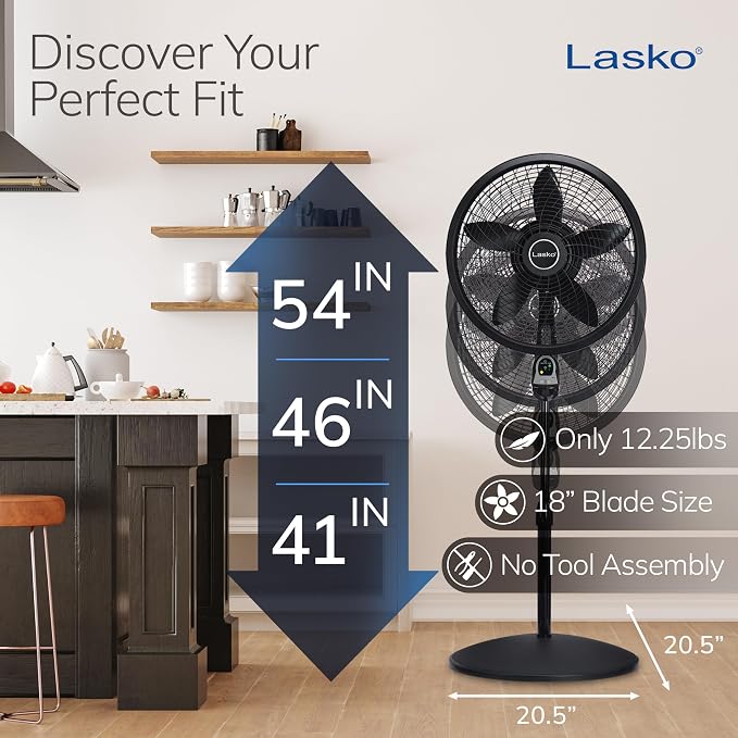 Lasko Oscillating Cyclone Pedestal Fan - Image 4