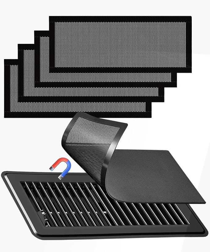 4 PCS Black Magnetic Vent Covers-5.5x12 Magnetic Air Vent Covers by Unknown