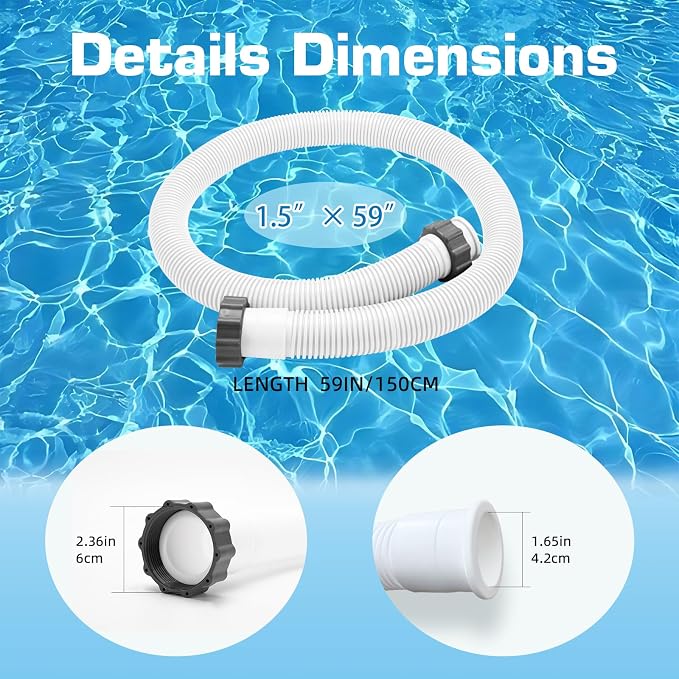 2-Pack 1.5 Inch Pool Pump Hose Replacement - Image 2