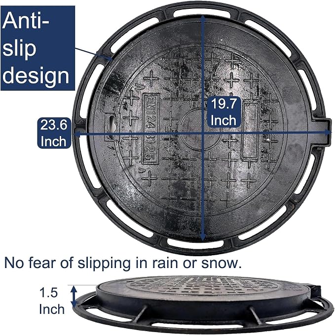 20 In Cast Iron Manhole Cover and Frame - Image 2