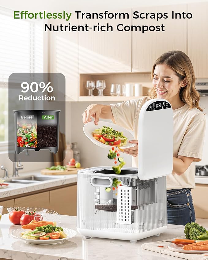 Electric Composter for Kitchen, 2.5L Smart Electric Kitchen Composter - Image 2