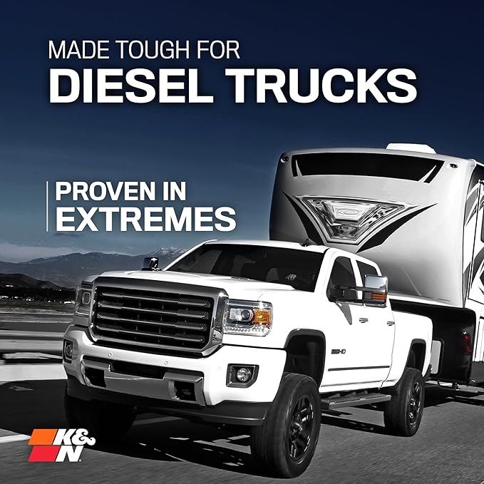 K&N Performance Diesel High-Flow Lifetime Engine Air Filter: Increase Power & - Image 3