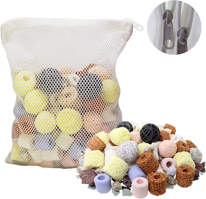 Aquarium Filter Media 15-in-1 Mineral Balls & Ceramic Rings - 1000g - Image 4