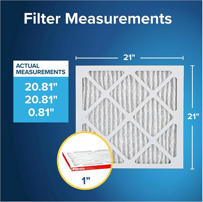 Filtrete 21x21x1 AC Furnace Air Filter, MERV 11, MPR 1000, Micro Allergen - Image 2