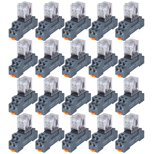 20PCS Electromagnetic Power Relay, 8-Pin 10A 24 AC Relay Coil by VAMRONE