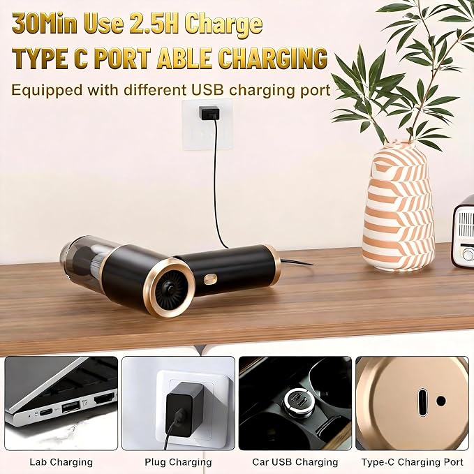 Cozylady Handheld Car Vacuum Portable Cordless, High Power 4 in 1 Vacuum - Image 8
