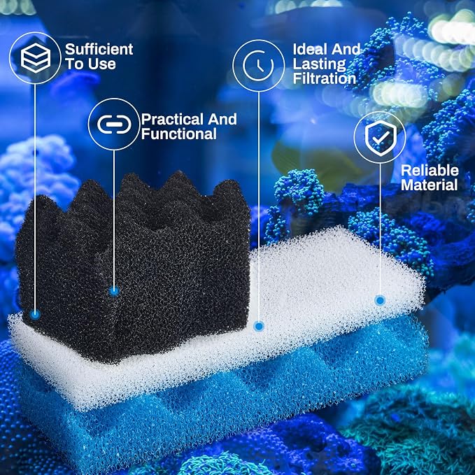 18 Pcs Compatible with 306/307 Bio Sponge Set Compatible with Aquarium Filters - Image 4