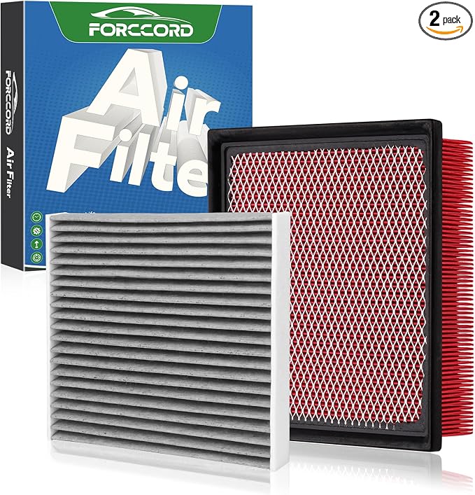 Cabin & Engine Air Filter Fits for Highlander 3.5L/2.7L Gas Only, Sienna by Forccord