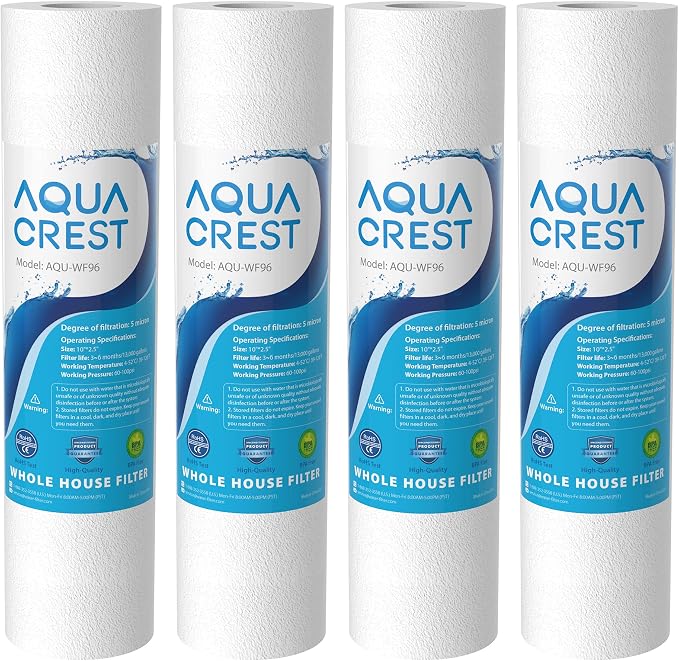 AQUA CREST AP110 Whole House Water Filter, Sediment Filter, 5 Micron, by AQUACREST